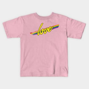 Love with LGBT Rainbow Stripe Kids T-Shirt